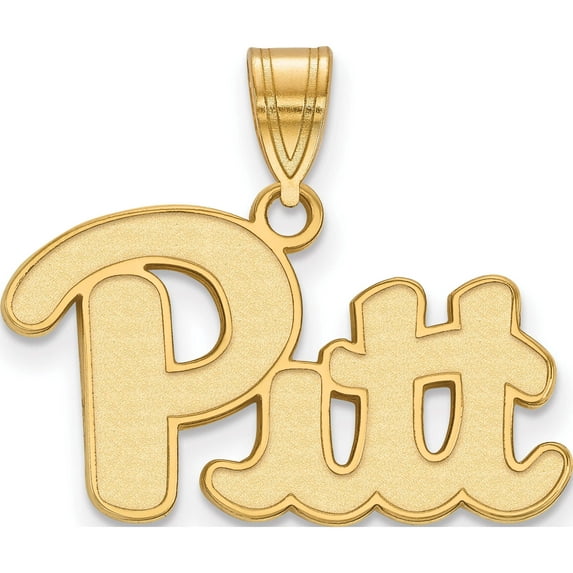 10K Yellow Gold 10Ky Logoart University Of Pittsburgh Medium Pendant (20 X 25) Made In United States 1y003upi
