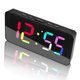thumbnail image 1 of RGB Color Changing Mirror Digital Clock White Shell RGB Light, 1 of 5