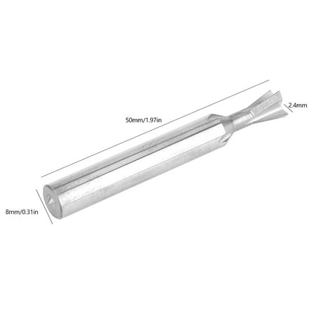 

Demonsen Slot Milling Cutter Tungsten Steel V-Shaped Slot Milling Cutter End Mill Dovetail Cutter D8 X L60 X A75° X φ8 Milling Cutter