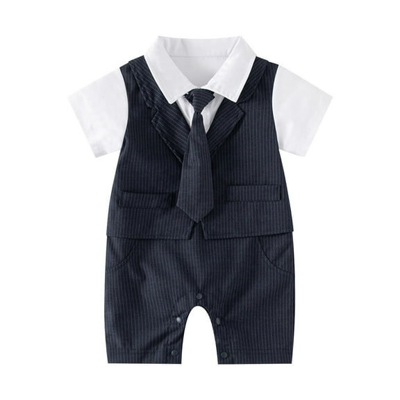 Dress Suit Dress Shirt Vest Baby Boy Easter Outfit Kids Suits 66/0-3M
