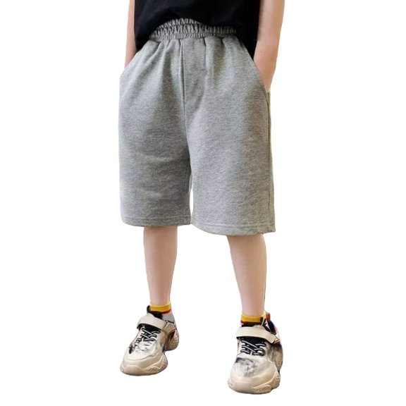 XXWXYD Teen Boys Bermud𝖺 Athleti𝖼 Shorts Drawst𝗋ing Elastic Waist Sweat Shorts with Pockets Kids Loose Fit Casual Summer Clothes Boys Cargo Shorts