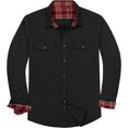 thumbnail image 1 of Alimens & Gentle Camisas casuales de franela a cuadros de manga larga con botones y ajuste regular para hombre, 1 of 4