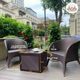 thumbnail image 7 of EHHLY Deck Box, Small Outdoor Side Tables for Patio, 36 Gallon Outdoor Storage Box Waterproof, Outside Storage Table Patio Cushions Storage Boxes, UV Resistant Plastic Storage Boxes, Brown, 7 of 7
