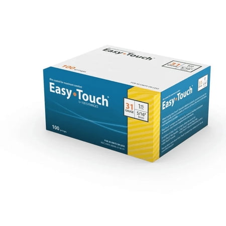 EASY TOUCH U-100 SYRINGES, 31G 1CC 5/16, Disposable Syringes, Scientific Lab Syringes