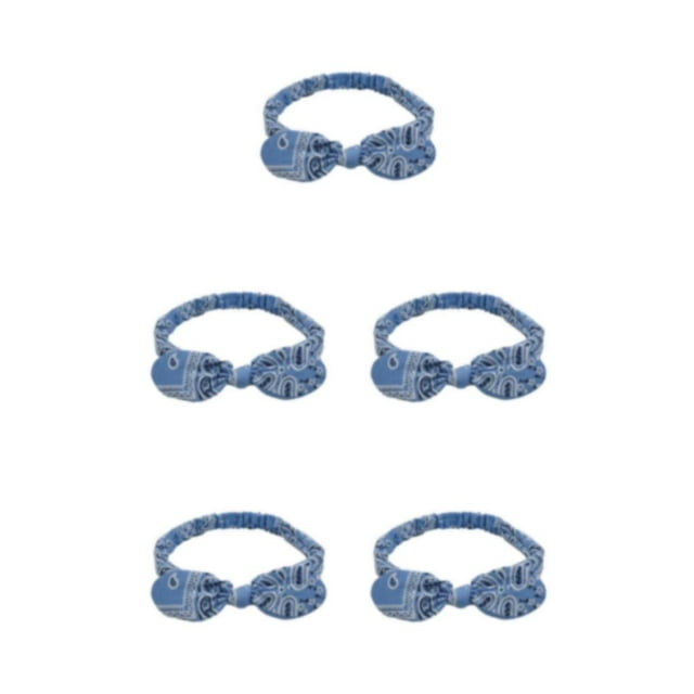 Redempat Stylish Hairband With Sweat Absorbent Features Stay Fresh And Fashionable Blue 5Set