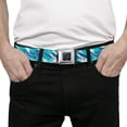 thumbnail image 3 of Buckle-Down Belt, Seatbelt Buckle Belt, Jazzy Wave Scribble White Teal Purple, 30 to 44 Inches, 3 of 9