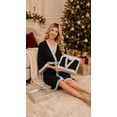 thumbnail image 6 of DreamFish Women's Knit Bathrobe Soft Kimono-Style Robe Knee Length Sleepwear with Pockets and 3/4 Sleeves, 6 of 6