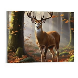 Framed 17x14 3D Diamond Art Deer Painting 