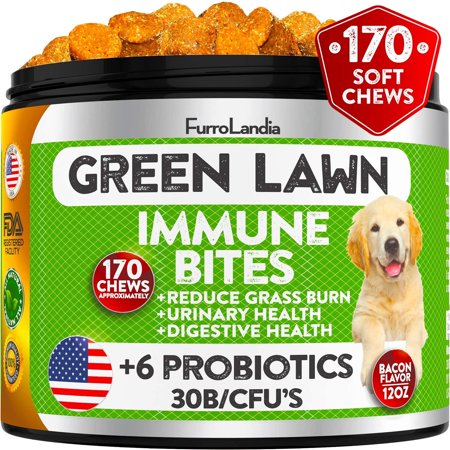 FurroLandia Natural Grass Saver for Dogs - 170 Soft Chews - Dog Pee