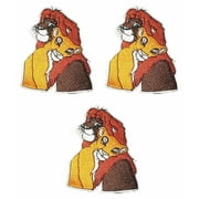 Lion King Simba & Nala Characters 3 1/4" Tall SET OF 3 Embroidered Patches