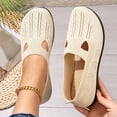 thumbnail image 5 of Samdudou Slip On Shoes for Women Closed Toe Knit Mesh Loafers Breathable Lightweight Walking Flats V-Cut Instep Design Casual Daily Wear Outdoor Travel Footwear Essentials, 5 of 7