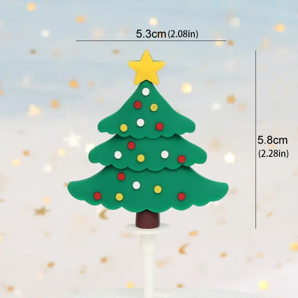 Christmas Epoxy Glue Cake Decoration Insert Card Gong Bohan unisex