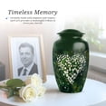 thumbnail image 6 of Daisy Funeral Urns For Human Ashes Adult Man - Small Memorial Urn For Ashes For Women - 1 Large & 4 Keepsake, Green Cremation Urn For Mom And Dad - Burial Urns For Adult Male - 10 & 3 Inch, 6 of 7