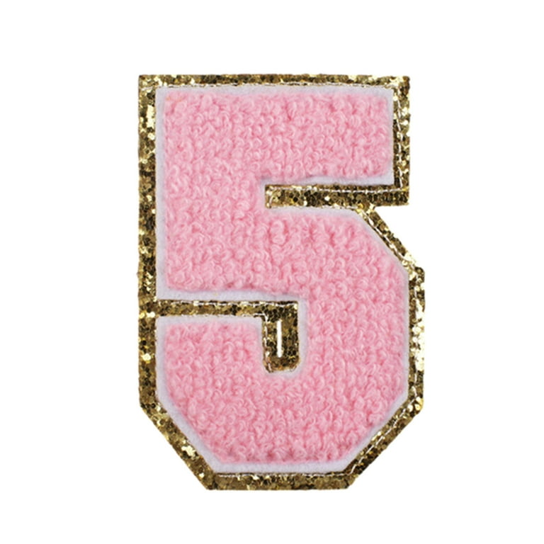 mnjin computer embroidery towel embroidery pink 0-9 number embroidery  stickers clothing accessories clothing and hat accessories patch cloth  stickers f 