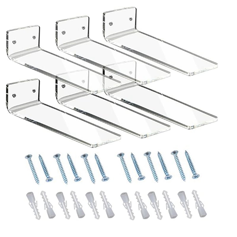 6 Pack Floating Shoe Display,Shelves Wall Mount Levitating Shoe Display