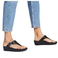 thumbnail image 5 of FITFLOP Women's Adjustable Leather Toe-Post Sandals, Color: All Black, Size: 8 (ES8-090-060), 5 of 5