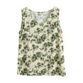 thumbnail image 2 of Womens Summer V Neck Sleeveless Tank Tops Floral Print Loose Casual Tanks, 2 of 8