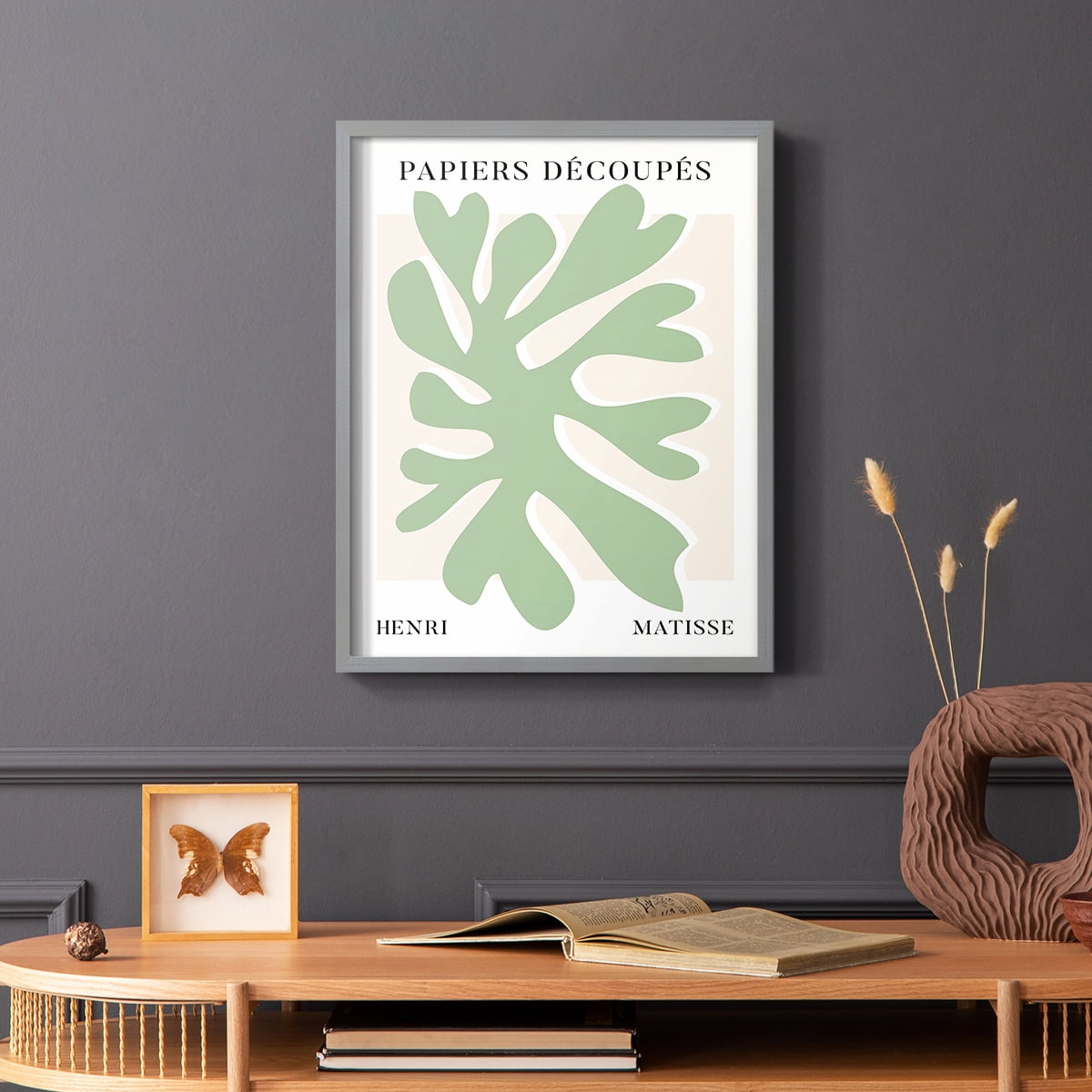 Matisse CV Framed Print in Gray Solid Wood 11 x 14 Framed Print
