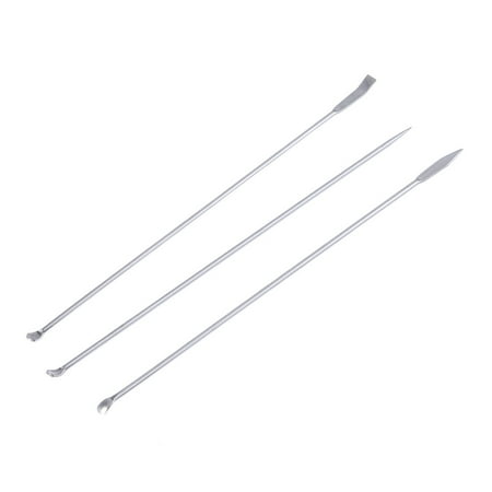 

3 PCS/Set 304 Stainless Steel Micro Laboratory Spoons Reagent Sampling Spoon Medicine Spoon (Silver)