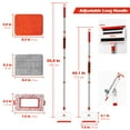 thumbnail image 5 of JEHONN Wall & Baseboard Cleaner Mop Tool with 4 Reusable Pads Red, 5 of 7