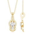 thumbnail image 3 of Rosec Jewels Lab Created Diamond Knot Necklace - 2 Stone Necklace with Chain - Ready to Gift with Jewelry Box, 14K Yellow Gold, 3 of 6