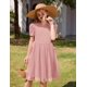 thumbnail image 2 of Vestido Arshiner para niña pequeña, rosa, manga abullonada, tul, 3T, 2 of 7