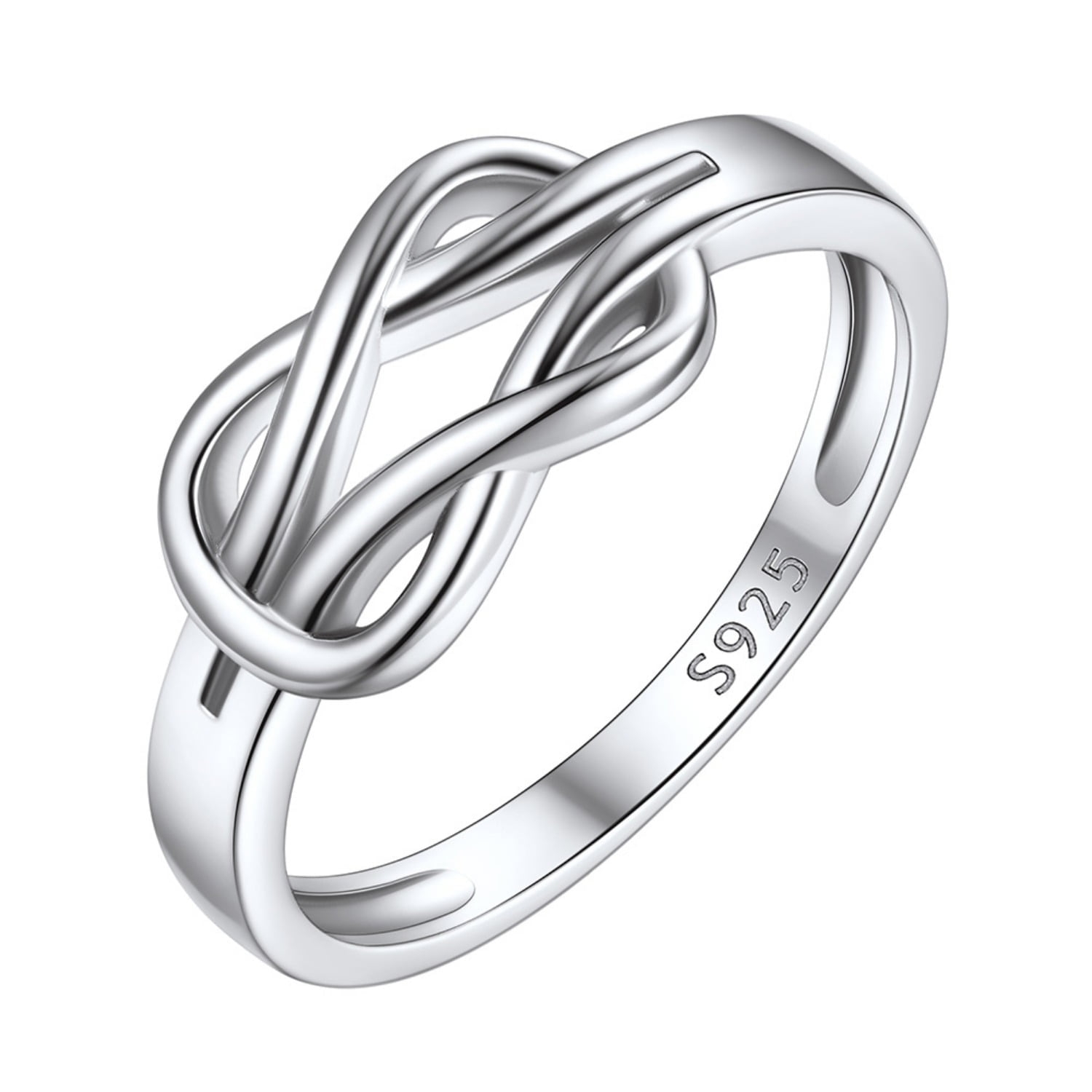 ChicSilver Mother Daughter Ring, Daughter Gifts from Mom, S925 Sterling Silver Knot Ring Dainty Stackable Rings Bands for Women Promise Rings for Her Jewelry Birthday Gifts