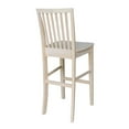 thumbnail image 3 of International Concepts Unfinished Solid Parawood Mission Stool Bar height, Bar Height - 29-32 in., 3 of 10