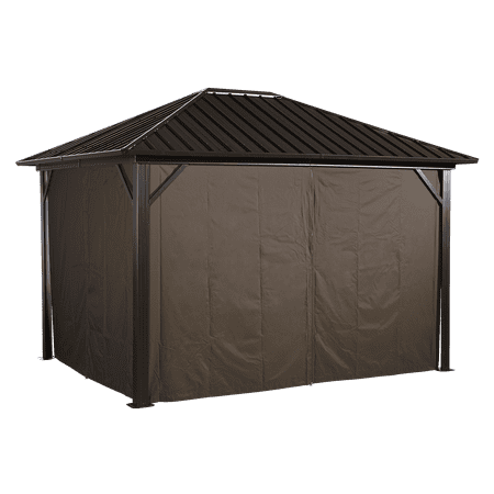 Sojag GENOVA 10' x 10' Gazebo Polyester Privacy Curtains Kit, Available in Multiple Sizes