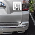thumbnail image 2 of DistinctInk Custom Bumper Sticker - 10" x 10" Decorative Decal - White Background - The Only Running I Do Are Beer Runs, 2 of 2