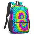 thumbnail image 2 of Pink and Yellow Tie Dye Pattern 17" Waterproof Oxford School Backpacks for Teens, S-Shape Padded Straps, for School, Travel, Hiking, Camping, 2 of 4