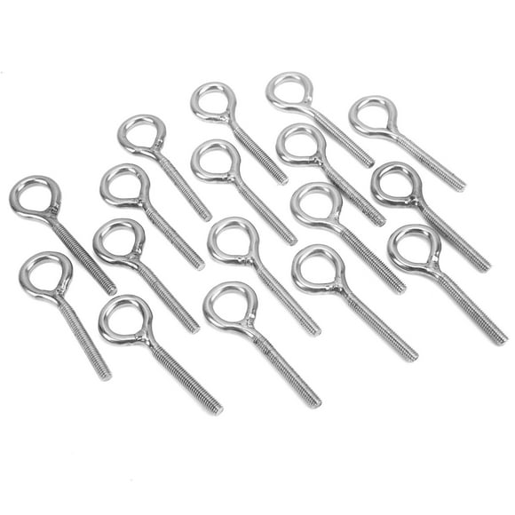 LAFGUR Heavy Duty Eye Bolt,Shoulder Swing Lifting Eye Bolt,20pcs M4 Eye Bolt Stainless Steel Ring Bolts Machine Welded Closed Screw Rod Eye Screw Bolts
