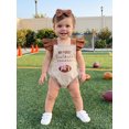 thumbnail image 3 of Conjunto de fútbol para bebé niña, pelele bordado con mangas acampanadas y diadema con lazo., 3 of 9