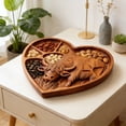 thumbnail image 6 of Highland Cow Charcuterie Board, Highland Cow Wooden Charcuterie Board, Cute Food Platter, Natural Solid Wood with Compartments for Cheese, Meats, Fruit, Farm Themed Party (A), 6 of 10