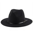thumbnail image 2 of Estilo Otoño e Invierno Retro Sombrero Británico Sombrero de Copa Plano Sombrero de Copa Lazo Cinta Sombrero de Moda Jazz para Hombres y Mujeres Sombrero Casual, 2 of 5