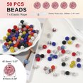thumbnail image 2 of Uxcell Perles en Strass pour Fabrication de Bijoux, Perles Rondes Brillantes Disco Rose Foncé, 2 of 7