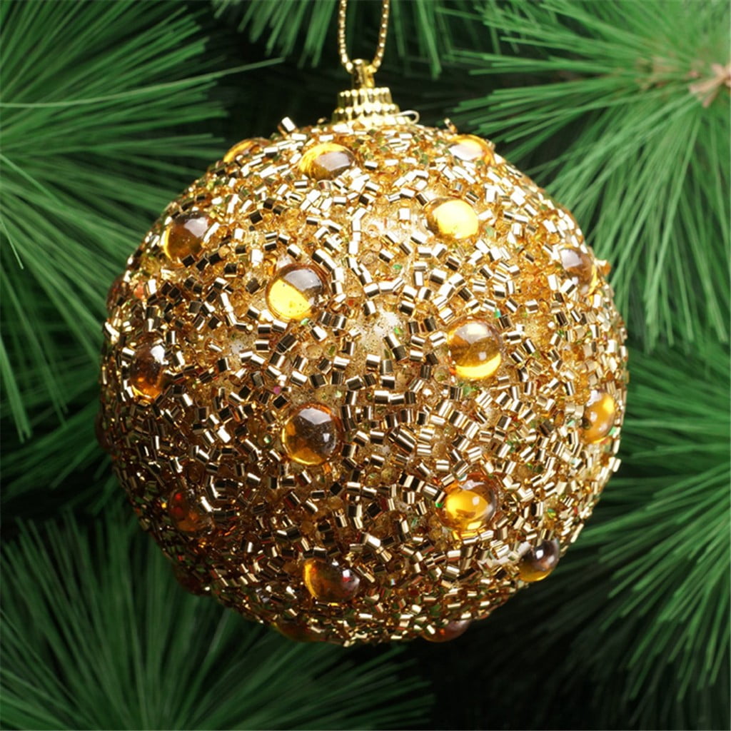 Hangs 2022 New Christmas Rhinestone Glitter Baubles Ball Xmas Tree Ornament Decoration 8Cm Ounabing - Walmart.com