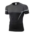 thumbnail image 3 of KLHDSF Men's Athletic Short Sleeve Compression Shirts Stretch Performance T-Shirt Running Workout Tops Quick Dry Base Layer Black L, 3 of 7