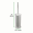 thumbnail image 6 of mDesign Plastic Compact Bathroom Toilet Bowl Brush and Holder - Light Gray, 6 of 6