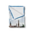 thumbnail image 2 of Sicily Soft Flannel Fleece Throw Blanket, Panorama of the City of Palermo with Cloudy Sky Old European Town Buildings Photo, Cozy Plush for Indoor and Outdoor Use, 50" x 60", Multicolor, by Ambesonne, 2 of 5