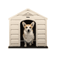 thumbnail image 5 of Casa para perro de Plástico para exterior con Techo Belug Beige, Café, 5 of 5