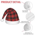 thumbnail image 4 of Balery Red Black Plaid Pattern Santa Hat Christmas Hat Funny Christmas Hat Christmas Knitted Beanie Hat For Kids, 4 of 6