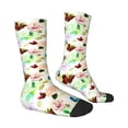 thumbnail image 4 of Yiaed Floral Vintage Print Great elasticity Crew Socks Sports socks for Men and Women, 4 of 5