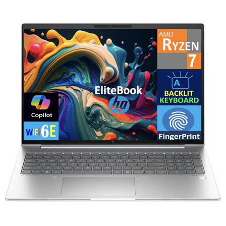 HP EliteBook 665 G11 Business Laptop 16.0in IPS WUXGA Display (AMD Ryzen 7 7735U, 32GB DDR5, 1TB PCIe SSD, Backlit KB, Fingerprint, WiFi 6E, Webcam, Bluetooth 5.3, Win 11 Pro)