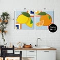 thumbnail image 3 of Stupell Industries Geometric Citrus Fruit 2 Piece Canvas Wall Art Set, design by Daniela Santiago, 17 x 17, 3 of 7