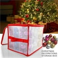 thumbnail image 3 of pitrice Transparent Storage Organizer Case for Storing Xmas LED Lights Garlands Christmas Tree Decorations, 3 of 8