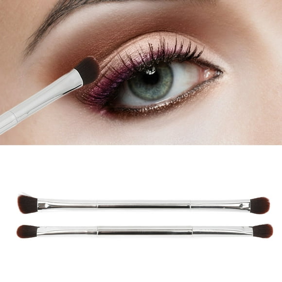 Brocha Para Sombra De Ojos, Brocha Plateada De Doble Punta Para Sombra De Nariz Y Maquillaje Para El Hogar