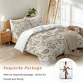 thumbnail image 7 of Farmhouse Brown Floral Bedding Duvet Cover Set King Size 4 Pieces Linen Boho Flower Rustic Country Bedding Set with Zipper Closure, 1 Comforter Cover 92x106 Inches 1 Flat Sheet & 2 Pillow Cases, 7 of 7