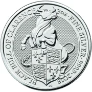 2 oz Silver Queens Beasts Coin BU (Random Designs)