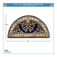 thumbnail image 2 of Minuteman International H-23 Half Round Oriental Fireplace Hearth Rug, Blue, 2 of 6